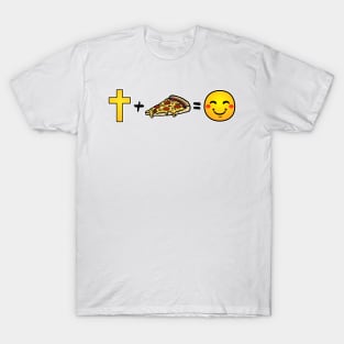 Christ plus Supreme Pizza equals happiness T-Shirt